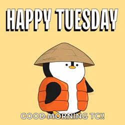 Good Morning Animated Happy Tuesday Penguin GIF