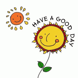 Good Morning Animated Sunflower Stem GIF