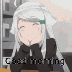 Good Morning Anime Cute Charming Girl