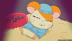Good Morning Anime Cute Groggy Rodent