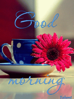 Good Morning August Coffee And Flower GIF