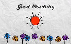 Good Morning August Dancing Flowers GIF