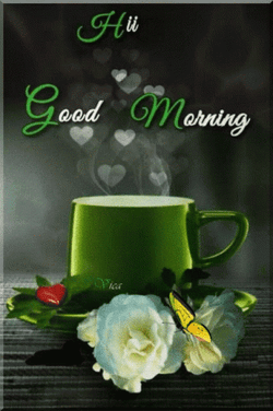 Good Morning August Green Cup GIF