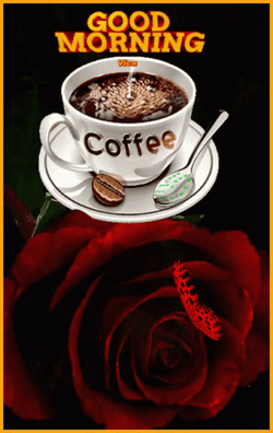 Good Morning August Red Butterfly GIF