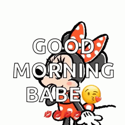 Good Morning Babe Heart With Kissing Face GIF
