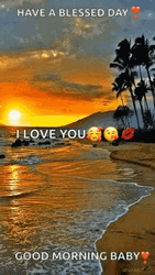 Good Morning Baby Beach Sunrise Scenery GIF