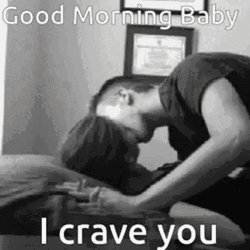 Good Morning Baby Couple Kissing GIF