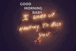 Good Morning Baby LED Light Text GIF