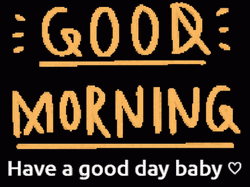 Good Morning Baby Text Design GIF