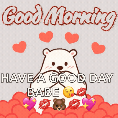 Good Morning Bear Greeting Card GIF