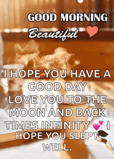 Good Morning Beautiful Love You To The Moon GIF