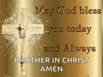 Good Morning Brother Sparkling Cross GIF