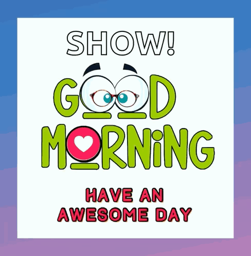Good Morning Cartoon Face GIF