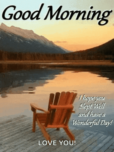 Good Morning Chair On Dock GIF