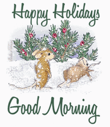Good Morning Christmas Happy Mouse GIF