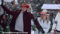 Good Morning Christmas Ice Skate GIF