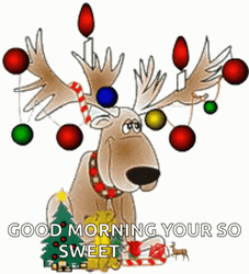 Good Morning Christmas Rudolph GIF