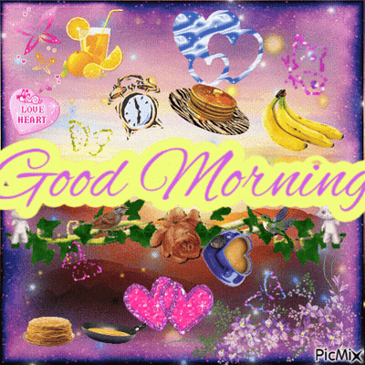 Good Morning Clock And Pancakes GIF