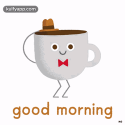 Good Morning Coffee Cup Greetings Hat