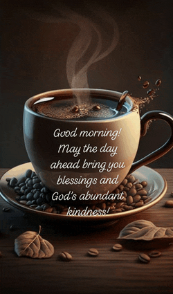 Good Morning Coffee Cup Meme GIF