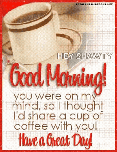 Good Morning Coffee Cup On Saucer GIF