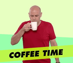 Good Morning Coffee Time With Bald Man GIF