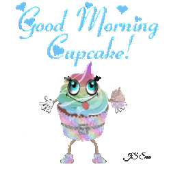 Good Morning Cupcake Sticker GIF