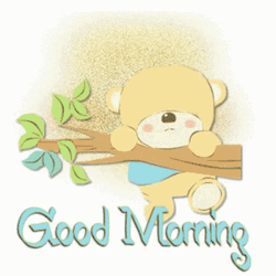 Good Morning Cute Bear Climbing Trees GIF