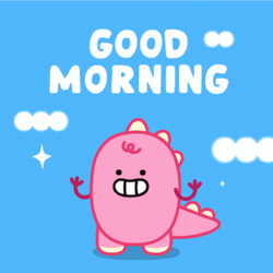 Good Morning Cute Dinosaur GIF