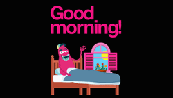Good Morning Cute Monster GIF