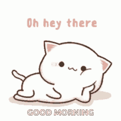 Good Morning Cute Peach Waiting GIF
