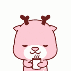Good Morning Cute Pink Deer GIF