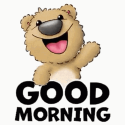 Good Morning Cute Waiving Bear GIF