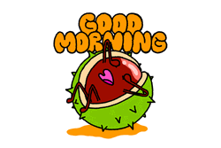 Good Morning Cute Yawning Watermelon GIF