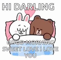 Good Morning Darling Cony Brown Cuddling GIF