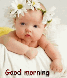 Good Morning Daughter Baby Blinking GIF