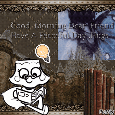 Good Morning Dear Friend Have A Peaceful Day Hugs GIF
