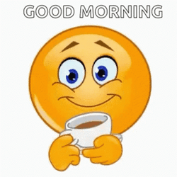 Good Morning Emoji Let's Drink Coffee GIF
