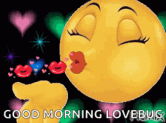 Good Morning Emoji Love Bug GIF