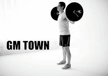 Good Morning Exercise Doing Barbell Back Squat GIF