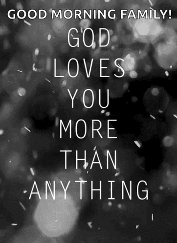 Good Morning Family Black And White Poster GIF