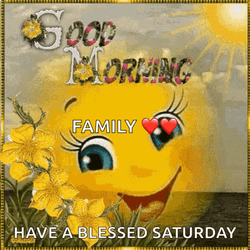 Good Morning Family Inspirational Cute Emoji GIF