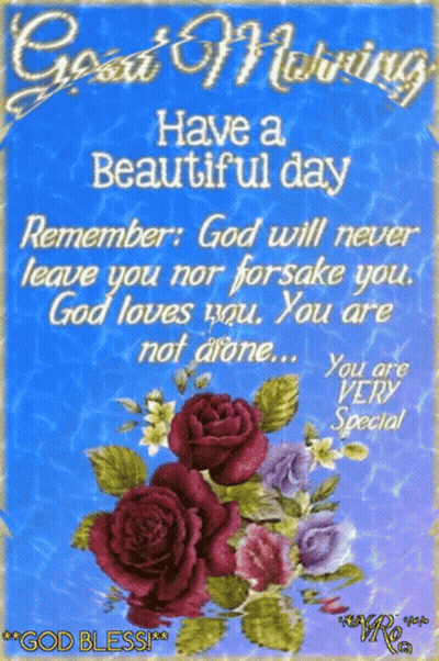 Good Morning Flowers Quote GIF