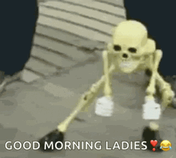 Good Morning Funny Skeleton