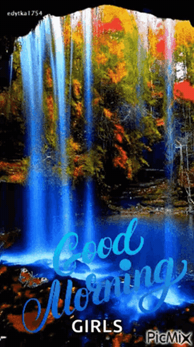 Good Morning Girls Waterfall GIF