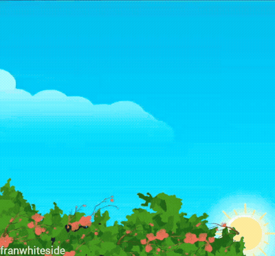 Good Morning Greeting Card With Birds Flying GIF
