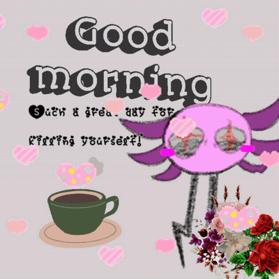 Good Morning Greeting Card With Cup Of Coffee GIF