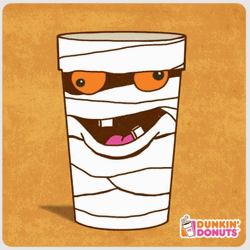 Good Morning Halloween Dunkin Donut GIF