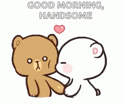 Good Morning Handsome Milk & Mocha Kiss GIF