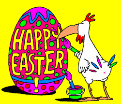 Good Morning Happy Easter Hen And Easter Egg GIF